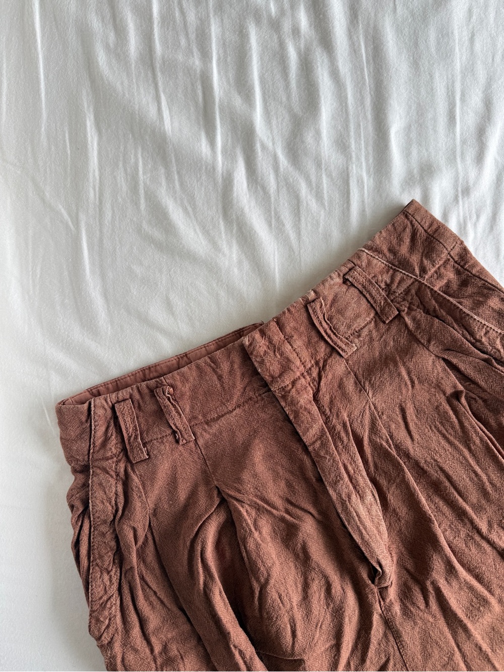 High-Waist Rust Brown Pants
